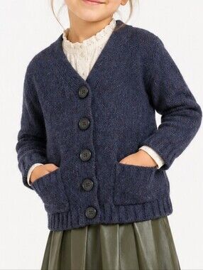 5/$35 Joe Fresh Navy Knit Cardigan – Girls Size XS (4–5)